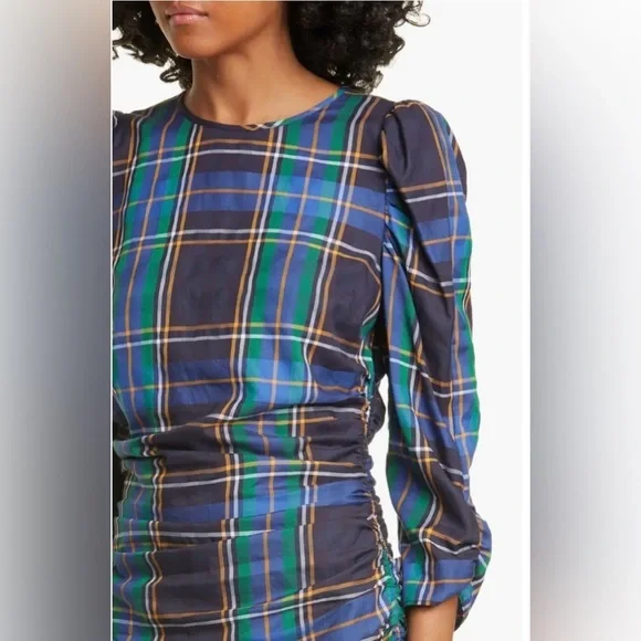 Tanya Taylor Raven Plaid Puff Sleeve Mini
Dress Size 6 - Picture 4 of 9